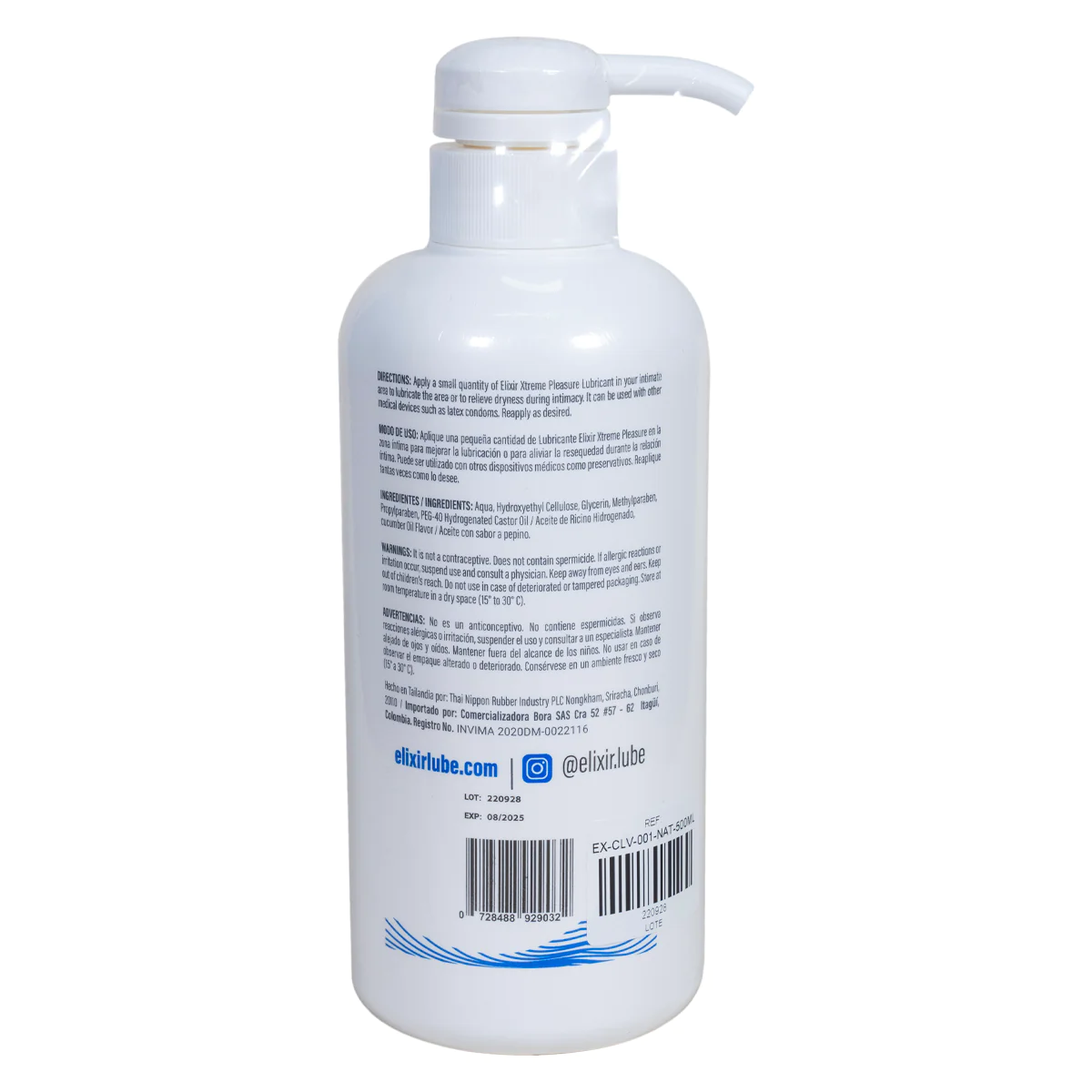 LUBRICANTE ELIXIR 500 ML NEUTRO EN GEL