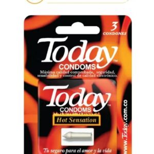 CONDONES TODAY X 3 (hot sensation naranja)